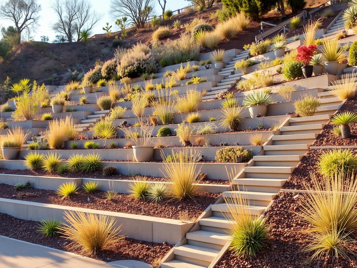 Hillside Terraces & Xeriscape in Glendale