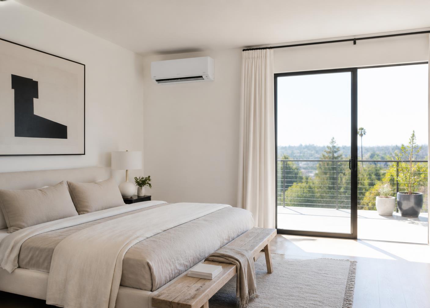 Ductless mini-split zoning a converted bedroom in Silver Lake — HVAC Services by WOW Construction Group in Los Angeles