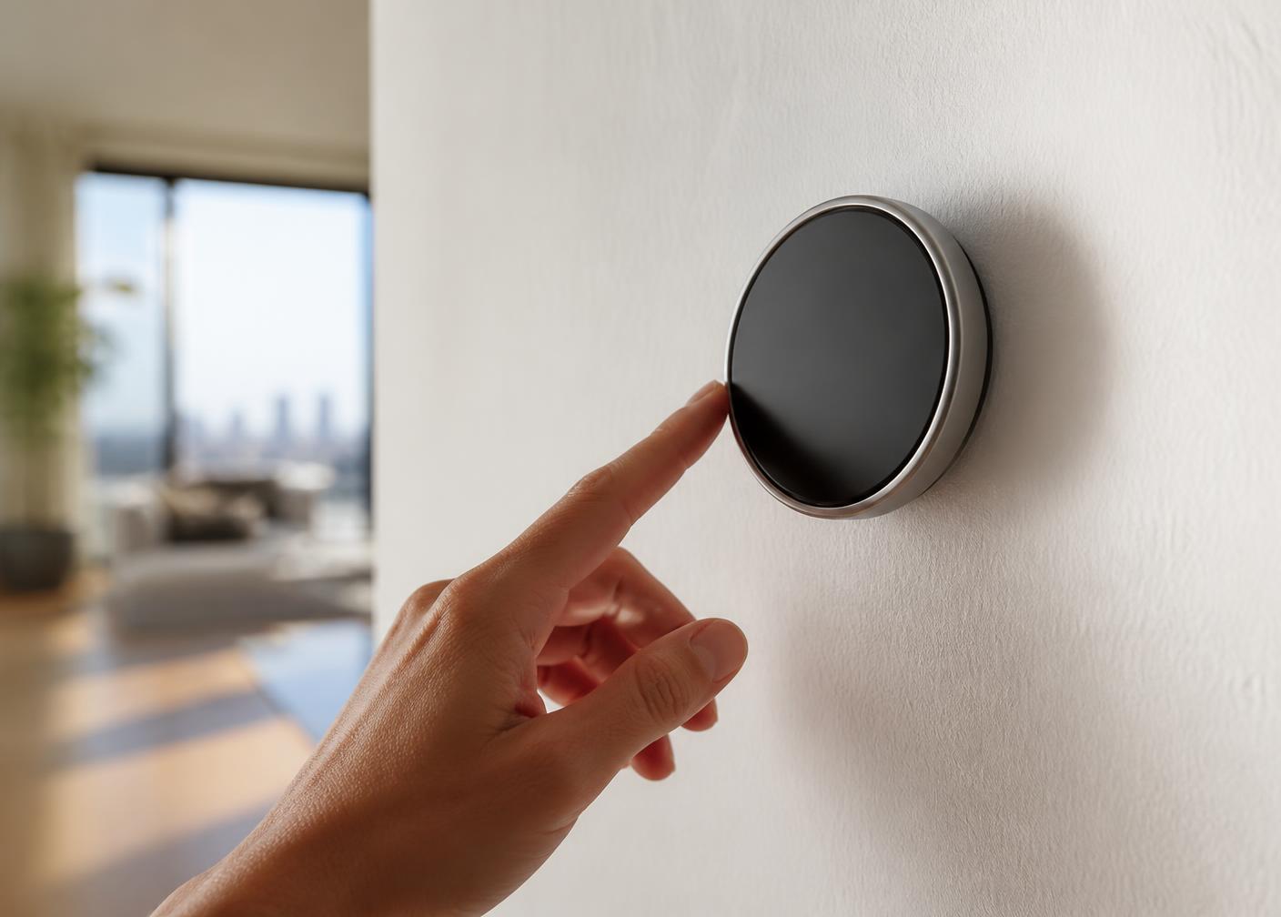Smart thermostat set up and app-paired before we leave — HVAC Services by WOW Construction Group in Los Angeles