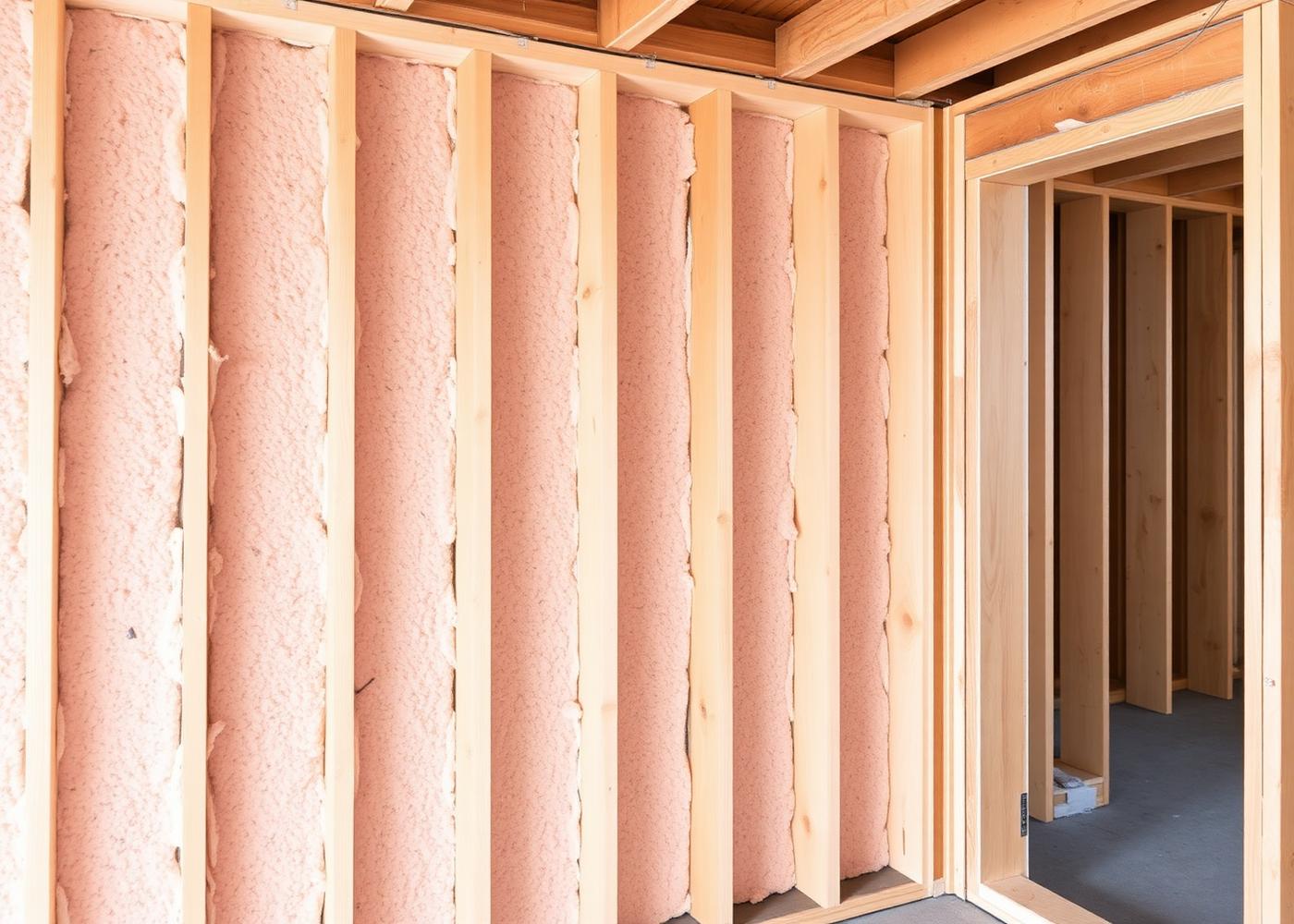 Wall cavities packed tight while the drywall is off — Home Insulation by WOW Construction Group in Los Angeles