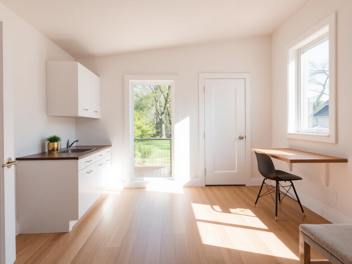 Studio ADU Interior in Highland Park