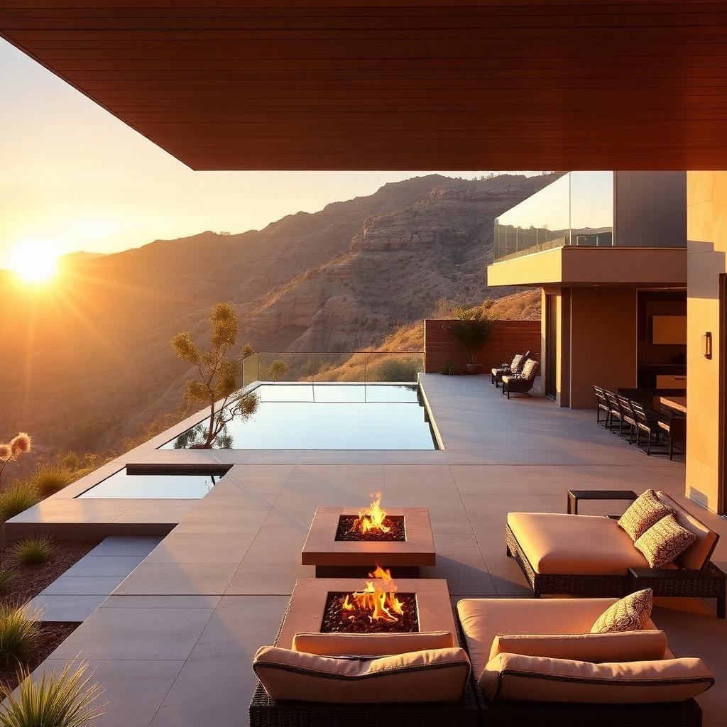 Canyon Infinity Pool Deck in Woodland Hills