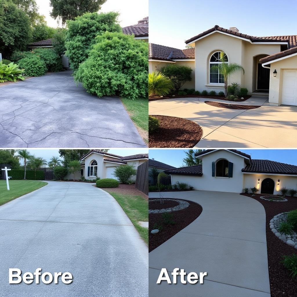 Driveway & Facade Revival (Before & After) in Los Feliz