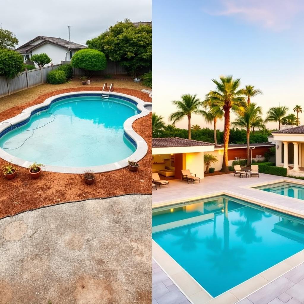 Pool Resurrection (Before & After) in Manhattan Beach