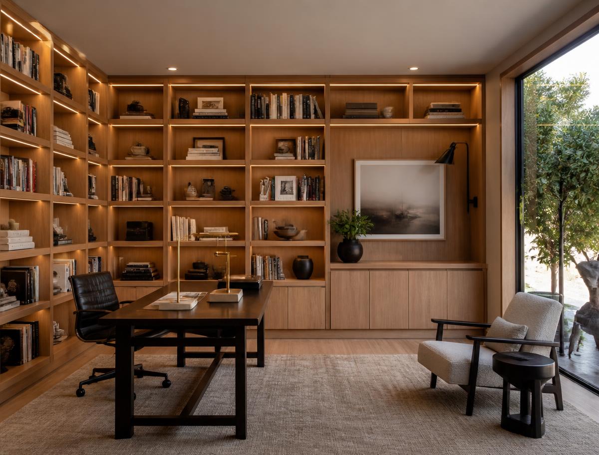 Home Office & Library Build-Out in Encino