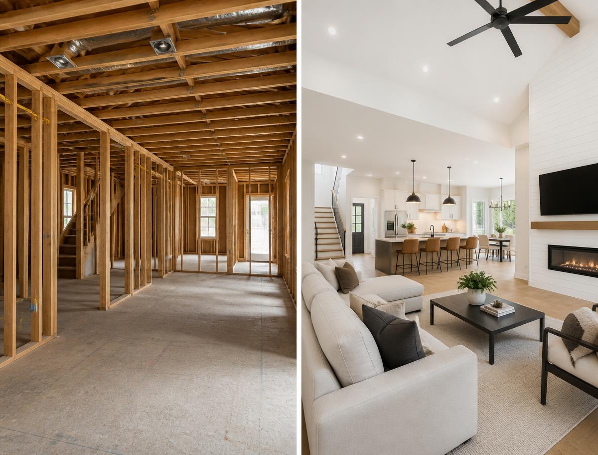 Down-To-Studs Renovation (Before & After) in Culver City