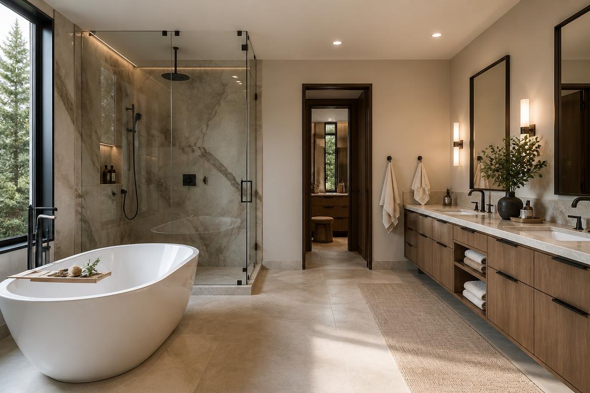 3D rendering — approved before demo, so you see it first. — Bathroom Remodeling by WOW Construction Group in Los Angeles