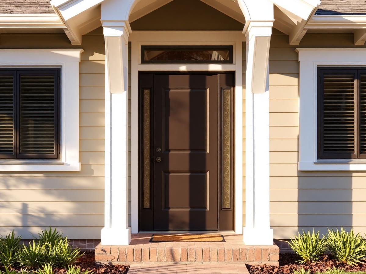 Fiberglass entry door with sidelights on a craftsman facade in Pasadena — Windows & Doors by WOW Construction Group in Los Angeles