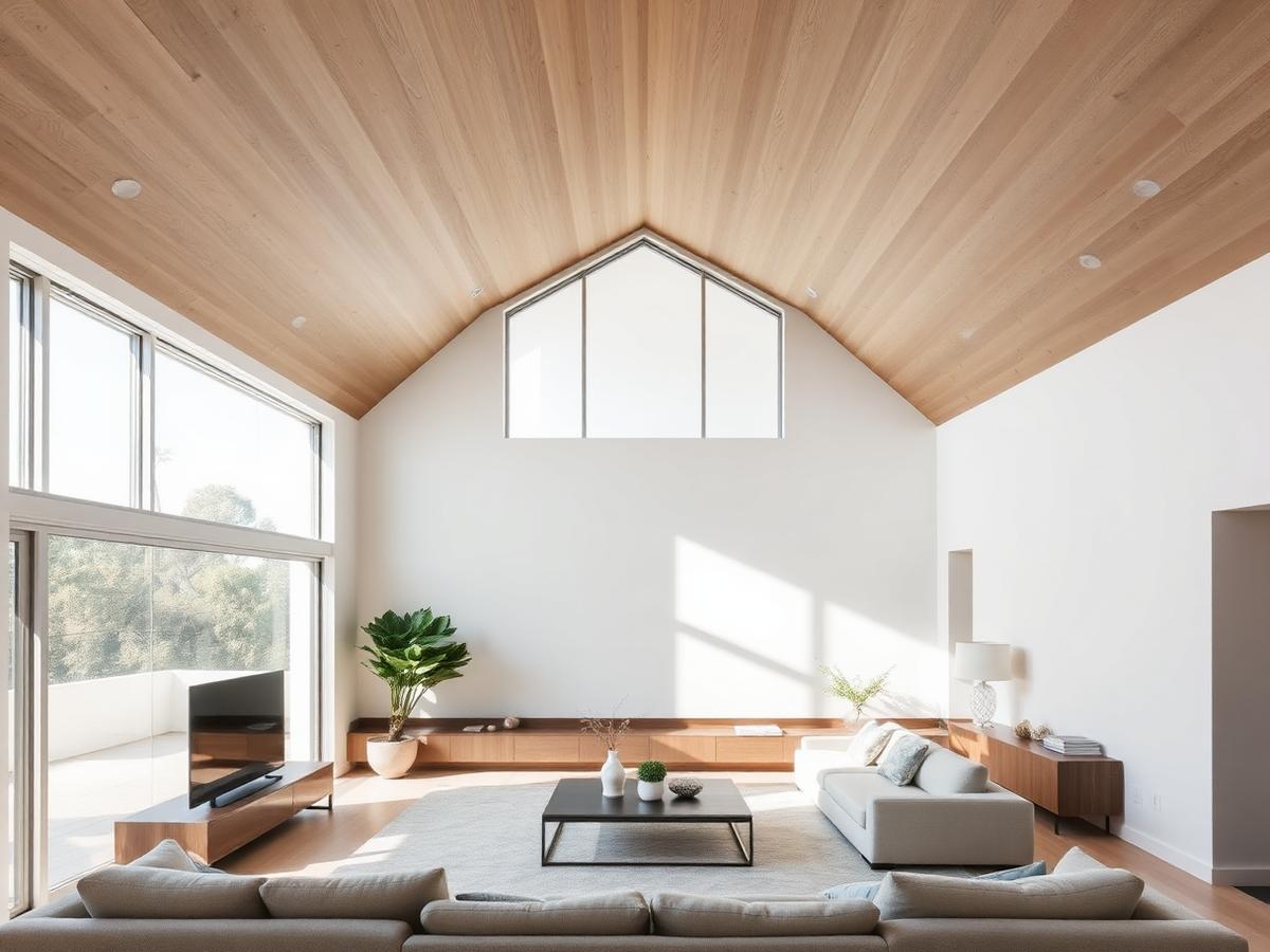 Clerestory window wall flooding a vaulted Los Feliz living room — Windows & Doors by WOW Construction Group in Los Angeles